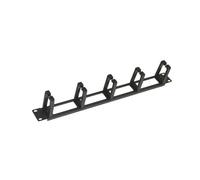 LISTELLO GUIDACAVI FORATO PER ARMADI 19" (1 UNITA') NERO CON 5 GANCI - LKORG1UNP