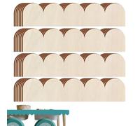Listello in legno ondulato per finiture decorative, 24 pezzi, listelli decorativi fai da te con bordi non trattati, listelli decorativi intagliati, per casa, pareti, armadi, finestre, porte e