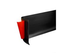Listello in PVC impermeabile per uso residenziale e commerciale, 4 metri, colore: nero