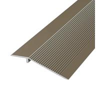 listello per soglia porta, Striscia di transizione in alluminio da 4" for pavimenti irregolari, rampe soglia for porte opache, profilo rifinitura for in vinile e piastrelle in legno(Champagne)