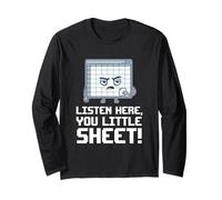 Listen Here You Little Sheet Divertente Sarcastico Pun Joke Maglia a Manica