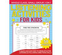 Listening and Following Directions Activities for Grades 2-5 | Critical Thinking Skills | SPED and Speech Activities: 15 Minute Activities to Help Build Listening Comprehension