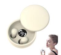 Listenings - Mini cuffie digitali invisibili, wireless, Bluetooth 5.4, con microfono a cancellazione del rumore, impermeabili, auricolari wireless per dormire (beige)