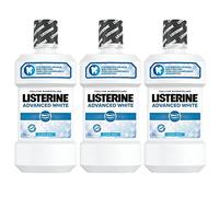 Listerine Advanced White - Collutorio antibatterico per denti bianchi e gengive sane (3 x 500 ml)
