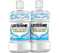 Listerine Advanced White Collutorio Sbiancante Gusto Delicato Zero Alcol 2x500 ml