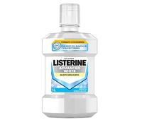 LISTERINE Advanced White, Colluttorio 0% alcol al gusto delicato di Menta, Collutorio senza alcool per denti bianchi e un'igiene orale completa, 1L