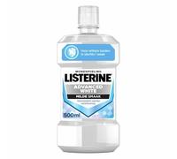 Listerine Collutorio Advanced White dal gusto delicato per denti naturalmente più bianchi, combatte i batteri della placca dentale, previene la carie, 500 ml