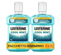 LISTERINE Collutorio Cool Mint Intenso, 2 x 1 L | Al gusto di Menta Fresca Intensa, A base di Oli Essenziali Antibatterici, Per un alito fresco, Uso quotidiano