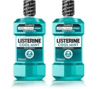 LISTERINE Collutorio Cool Mint Intenso, 2 x 500 ml | Al gusto di Menta Fresca Intensa, A base di Oli Essenziali Antibatterici, Per un alito fresco, Uso quotidiano
