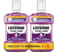 Listerine Collutorio Total Care al Gusto di Menta Pura con 6 Benefici in 1, Confezione da 2 x 1000ml