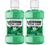 LISTERINE Collutorio Total Care Denti e Gengive Gusto Delicato 0% alcol, Collutorio da viaggio al gusto di Menta Fresca, Senza alcool e con Fluoro per denti forti e gengive sane in 2 settimane, 80 ml
