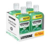 LISTERINE Collutorio Total Care Denti e Gengive Intenso, 4 x 750 ml | Al gusto Menta Fresca Intensa, Con 10 benefici in 1, Gengive più sane in due settimane, Protezione completa, Uso quotidiano