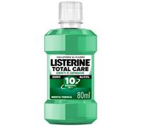LISTERINE Collutorio Total Care Denti e Gengive Gusto Delicato 0% alcol, Collutorio da viaggio al gusto di Menta Fresca, Senza alcool e con Fluoro per denti forti e gengive sane in 2 settimane, 80 ml