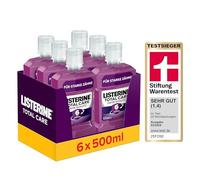 LISTERINE Total Care - Protezione dentale (6 x 500 ml) - Vincitore del test Stiftung Warentest, effetto 6 in 1, 24 ore di alito fresco, protegge contro carie e problemi gengivali, collutorio