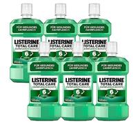 LISTERINE Total Care - Protezione per gengive (6 x 500 ml) antibatterica con fluoro per gengive sane, cura dentale collutorio riduce la placca dentale con effetto 6 in 1