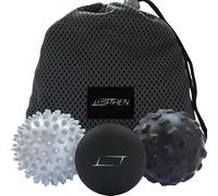 LISTHEN Pallina per Massaggio Muscolare, Spiky Ball per Fisioterapia e Circolazione Sanguigna, Massage Ball Decontratturante per Schiena, Spalle, Piedi e Collo, Set di 3 Palline, Uomo e Donna