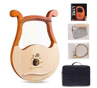 Listino in metallo in metallo in legno 19 corde Lyre, schemi esclusivi scolpiti e simboli fonetici e simboli fonetici, regalo di strumenti di liscivia professionale per bambini adulti (Color : C)