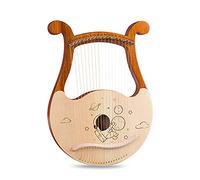 Listino in metallo in metallo in legno 19 corde Lyre, schemi esclusivi scolpiti e simboli fonetici e simboli fonetici, regalo di strumenti di liscivia professionale per bambini adulti (Color : B)