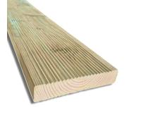 Listone Decking 240x14,5x2,7 cm, Pavimento Esterno in Legno di Pino Impregnato in Autoclave Classe 4, Antiscivolo - Made in Italy