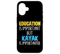 L'istruzione è importante, ma il kayak è importante e divertente Custodia per iPhone 16