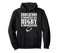 L'istruzione è Importante ma Il Rugby è più Importante Felpa con Cappuccio