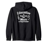 L'istruzione è Importante, ma la Musica è Importante Felpa con Cappuccio