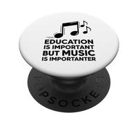 L'istruzione è importante, ma la musica è importante PopSockets PopGrip Adesivo