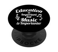 L'istruzione è importante, ma la musica è importante PopSockets PopGrip Adesivo