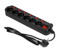 LISTWA ZASILAJĄCA 'MULTISWITCH', 6X2P+Z, KABEL 3X1,0M CZARNY - ON-AE-13162C