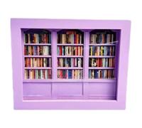 lisutupode Apprehensive Scaffale per libri, Libreria Minis, Modelli di librerie piccole colorate, Modelli creativi in legno colorati 200 libri in miniatura, libreria in legno in miniatura per