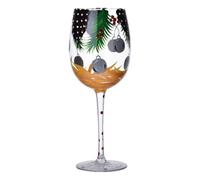 lisutupode Bicchiere da vino di Natale, bicchieri di Natale Drinkware, Albero di Natale Aghi di pino Tazza di vetro con gambo, Bicchiere da vino dipinto, per vino di Natale Bicchieri da vino, 450/550