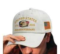 lisutupode Cappello 250 Anniversario - Cappello Regolabile 250 Anni Con Aquila Americana | Uomini per Celebrazione Navale, Navigazione, Spiaggia, Golf, Taglio Prato, Sport
