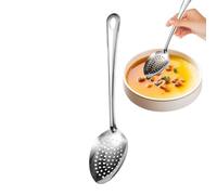lisutupode Cucchiaio scanalato in metallo, cucchiaio da 38,1 cm con fori per drenare, paletta per schiumarola, utensile antiaderente, colino per cottura all'aperto, cucina, buffet, miscelazione a casa