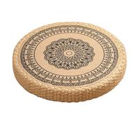 lisutupode Cuscino per meditazione - Cuscino rotondo intrecciato a mano per yoga, tappetino antiscivolo, comodo per soggiorno, esterno, yoga, pratica meditativa