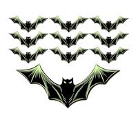 lisutupode Decorazione da parete con pipistrelli luminosi, decorazione per le vacanze, decorazione da parete per camera da letto, casa infestata, portico, casa, cortile, aula del bagno, porta