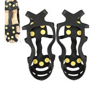 lisutupode di ghiaccio per scarpe, antiscivolo, con 9 denti, trazione da neve, per inverno, pendolarismo, lavoro, escursionismo, passeggiate, arrampicata, alpinismo, parcheggio