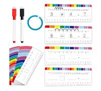 lisutupode Dritto Numerico per Aula | Giochi Educativi per Somma e - Kit di Apprendimento Matematica Cancellabile a Doppio Faccio, con Anello per Salvare | per Bambini Ragazze Casa Asilo Scuola