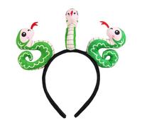 lisutupode Fascia per capelli con serpente, graziosa fascia per capelli con 3 serpenti in stile cartone animato, accessorio per donne e ragazze, accessori per feste di Capodanno