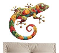 lisutupode Gecko, decorazione da parete in metallo, decorazione da parete, decorazione da parete, decorazione per esterni, scultura in ferro impermeabile, decorazione colorata per la casa