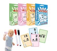 lisutupode Gioco di schede flash di moltiplicazione, schede flash matematiche | Carte didattiche per bambini per somma e sottrazione - Strumento di revisione 'insegnamento delle attività