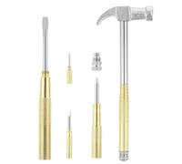 lisutupode Martellos In Con Cacciavite Integrato Martellos Multiuso 6in1 In Con Manico Antiscivolo Impugnatura Confortevole Per Lavori Di Fai Da Te, Montaggio, Lavorazione Di Legno