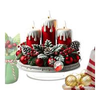 lisutupode Natale in acrilico - Decorazioni natalizie in acrilico 2D per feste, centrotavola per casa, feste interne, matrimoni, sala da pranzo, camera da , scrivania
