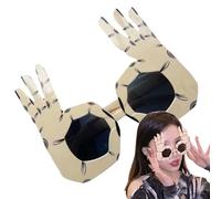 lisutupode Occhiali da sole divertenti | Occhiali strani | Novità Cool OK Finger Gesto Occhiali per Fotografia Puntelli Spiaggia Giochi di Ruolo Compleanno Brevi Video Creazione Giochi Interattivi