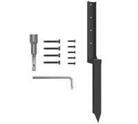 lisutupode Pali di riparazione per pali di recinzione, kit di riparazione per pali di recinzione, in metallo pesante, ispessiti, facili e rapidi, per riparare la recinzione del prato