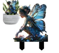 lisutupode Picchetti decorativi per giardino, farfalla a terra, paletti da giardino fatati, arte da cortile, resistenti all'usura, impermeabili, colorati, decorazione da giardino per giardino