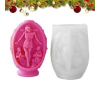 lisutupode Stampo in silicone per candele della Vergine Maria, stampo per sapone a rilascio facile, per feste di Pasqua, matrimoni, decorazioni per la casa