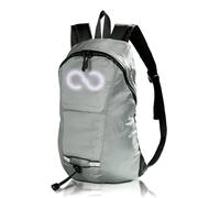lisutupode Zaino illuminato,Zaino luminoso dinamico da viaggio - Rucksac di sicurezza notturna per ciclismo attività all'aria aperta uso urbano, grigio, Consulte la descripción, Vedere la descrizione