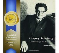Liszt, Franz - Grigory Ginzburg Live Recordings Vol. Ii Cd1