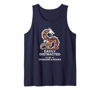 Lit Happen Facilmente Distratti Libri & Dragons Bookworm Squad Canotta