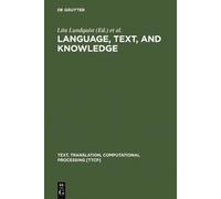 Lita Lundquist Language, Text, and Knowledge (Copertina rigida)